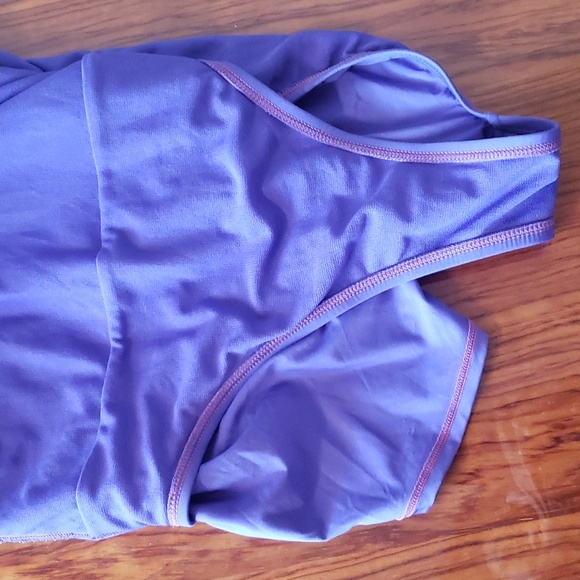 Jantzen Draped Surplice Purple One Piece Swimsuit Aqua Slimming V-Neck Size 10 - Picture 13 of 16